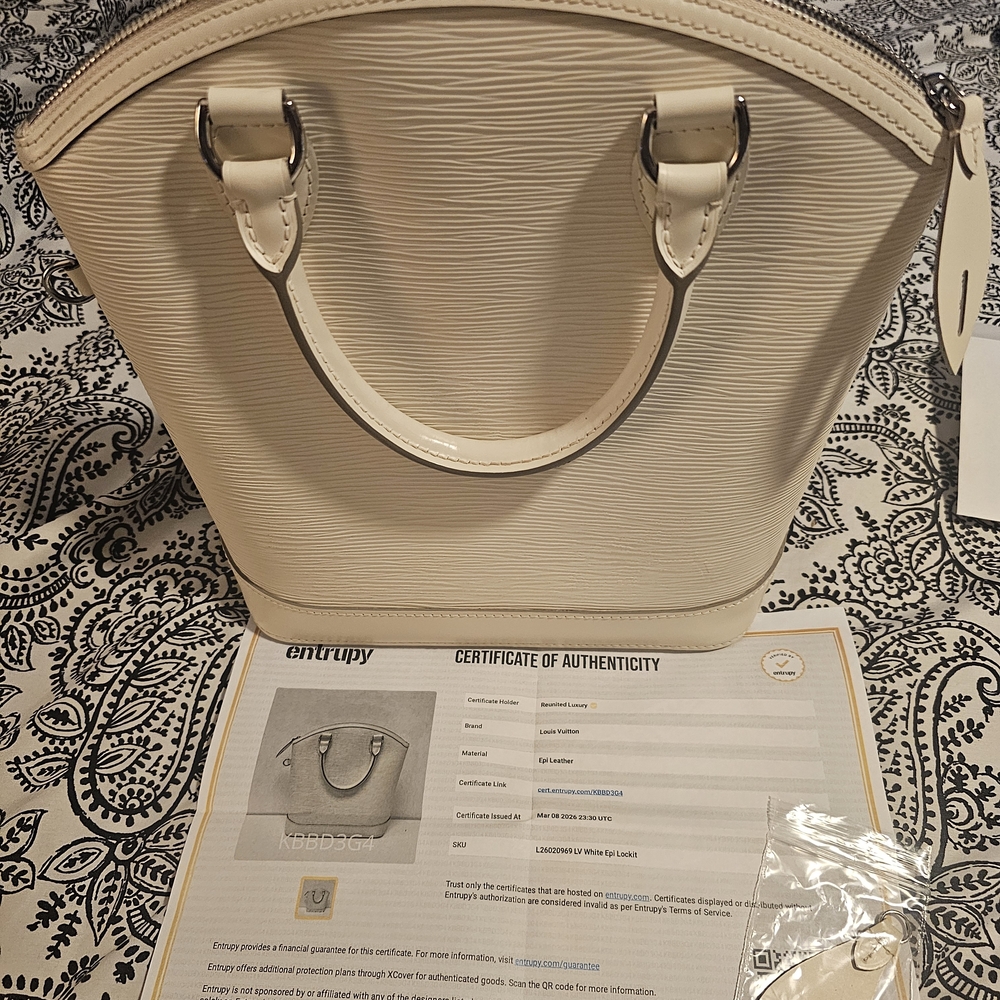 Louis Vuitton Cream Epi Leather Top-Handle Bag